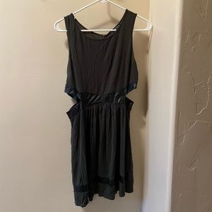 Tela brand green cutout sleeveless dress